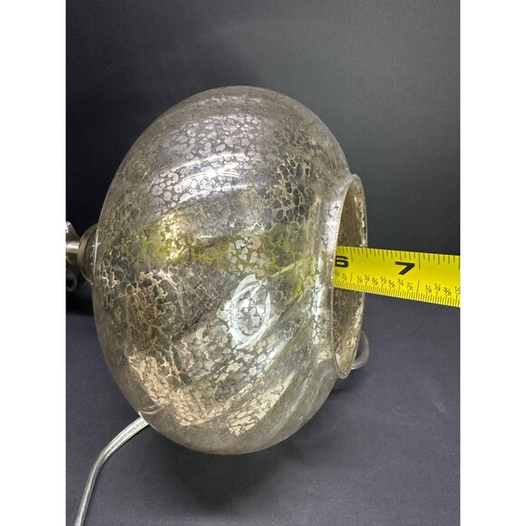 Vtg Mercury Swirl Plug-In Glass Lamp Base Portable Luminaire Decor Lamp 11" Tall - Picture 10 of 10
